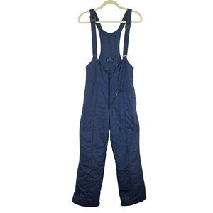 Vintage Hermans Snow Bib Overalls Pants Women Small Navy Blue Ski Snowboard